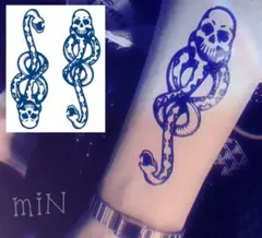 ジャグアタトゥーシール★GZX-010 ドクロ　ヘビ　闇の印