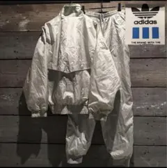 80s　デサント製　old adidas　セットアップ　トレフォイル　ゴールド