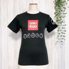 【cross&stitch】半袖Tシャツ トップス カットソー UNIKUO 黒