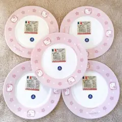 arcopal★アルコパル★ハローキティ★デザート皿★5枚まとめ売り★平成レトロ