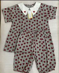 (新品)綿100%ハート柄女の子パジャマ160cm