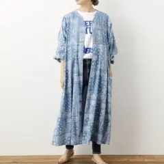 ロデオクラウンズワイドボウル　バルーンスリーブガウンワンピース　ペイズリー柄