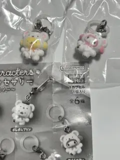 サンリオキャラクターズめじるしアクセサリー ふわふわスノーマイメロポムポムプリン