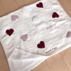 ジェラートピケ ブランケット 膝掛け ハート