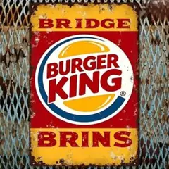 バーガーキング BURGER KING スクエア ブリキ看板 アメリカン雑貨