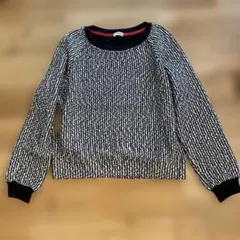 L'AGENCE 長袖ニット ブラック×ホワイト