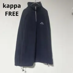 Kappa ネイビー ハーフジップフリースジャケット F カッパ 古着　a159