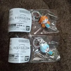 エヴァンゲリオン めじるしアクセサリー レイ アスカ 2個セット