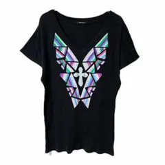 ROSE BUD ローズバッド ドルマンスリーブVネックTシャツ ブラック Fのサムネイル
