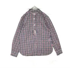 美品　マーガレットハウエル　シャツ　コットン　チェック　バンドカラー　スキッパーのサムネイル
