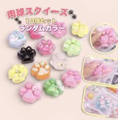 肉球スクイーズ かわいい 癒しグッズ 犬猫 ぷにぷに ストレス解消 10個セット