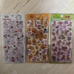 ディズニー　プチドロップステッカーシール3枚セット　シール　ステッカー