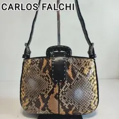 ✨希少美品✨ カルロスファルチ パイソン ショルダーバッグ 蛇革 ヘビ革のサムネイル