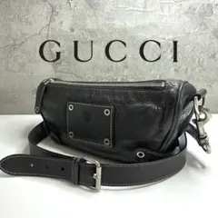 GUCCI ブラックレザー ショルダーバッグ ユニセックスのサムネイル