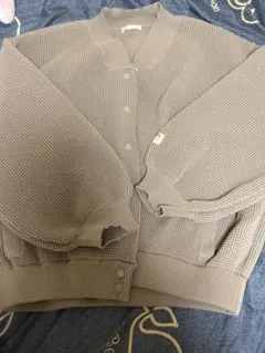 軽量ワッフルニットカーディガン