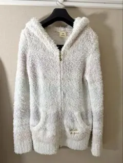 ジェラートピケ フード付きパーカー F ルームウェア ピンク ボーダー