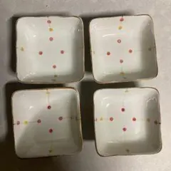 陶器製 四角い小皿 4個セット