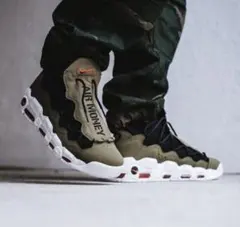 レアカラー nike Air more money カーキ 厚底