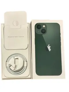 iPhone13 緑　箱とコード(本体と針金なし)