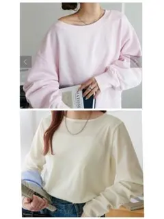 DISCOAT ワンショルスウェット　ロングスリーブ