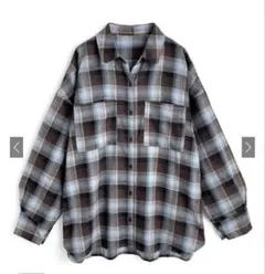 グレイル　オーバーサイズチェック柄シャツ