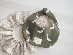 ハンドメイド スタイ よだれかけ ベビースタイ グース柄 出産祝い 北欧