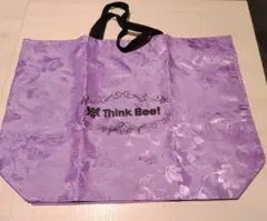 Think Bee! エコバッグ パープル 花柄　シンクビーのサムネイル