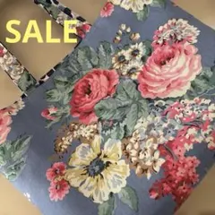 【キャスキッドソン 大花柄 トートバッグ ハンドメイド】