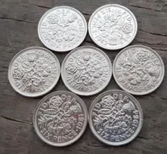 100セット シックスペンス イギリス ラッキー6ペンス 英国本物 幸せのシックスペンス イギリス 36枚セット ラッキー6ペンス本物