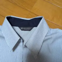 BRICK HOUSE 　ストライプ 半袖シャツ スキッパータイプ　XL