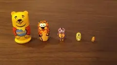 【美品】小型マトリョーシカ　プーさん Winnie The Pooh　ロシア製