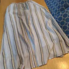 (美品)URBAN RESEARCH ITEMS ブルー ストライプ スカート