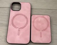 マグセーフ対応ピンクiPhone15ケース