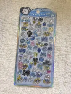 うるちゅるポップシール ボンボンドロップシール 天使 うさぎ 青