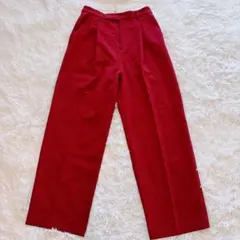 アーバンリサーチドアーズ ワイドタックパンツ ボルドー 36 センタープレス