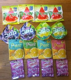 Popular gummy assortment Kororo Pure Gummy Shigekix Watermelon Gummy 16 bag set