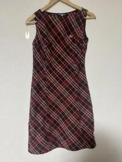 BURBERRY ブルーレーベル　チェック柄 ノースリーブワンピース Mサイズ