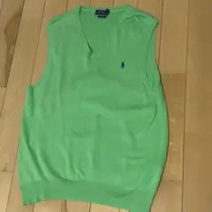 Polo by Ralph Lauren 薄緑 Vネックベスト XXL - メルカリ