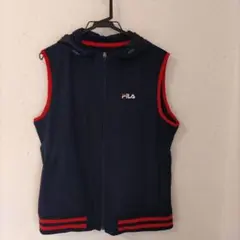 FILA フード付きベスト ネイビー