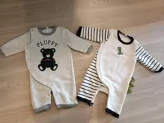 西松屋　ロンパース・カバーオール 2点セット 裏起毛　保育園