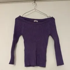FRAY I.D 紫 オフショルダー ニット Fサイズ