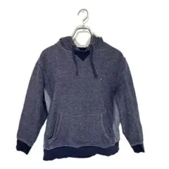 【裏起毛】トミーヒルフィガー プルオーバー パーカー ネイビー 紺 M ロゴ刺繍