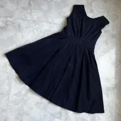 girl ガール ノースリーブ ワンピース ネイビー M 膝丈 紺色のサムネイル
