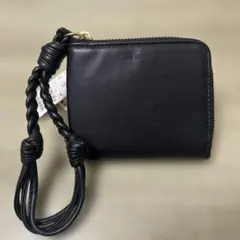MONO COMME CAモノコムサストラップ付き ミニ財布 黒タグ付き未使用！