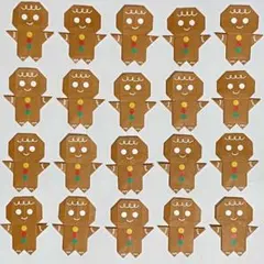 [クッキーマン20個] 増量可能 ハンドメイド 折り紙 壁面飾り クリスマスのサムネイル