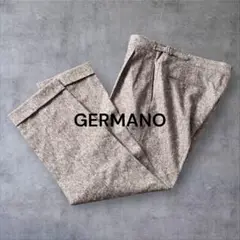 GERMANO ベルトレス スラックス ブラウン ベージュ ジェルマーノ