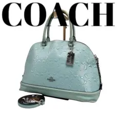 ✨COACH✨コーチ　2WAY ショルダーバッグ 55449 ドーム型　レザー