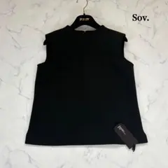 Sov. ソブ ボリューム袖ポロシャツ ダブルスタンダードクロージング 黒