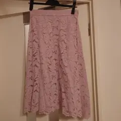 PROPORTION 紫ピンク レースタイトスカート