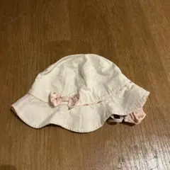 ホワイトコットンリボンハット